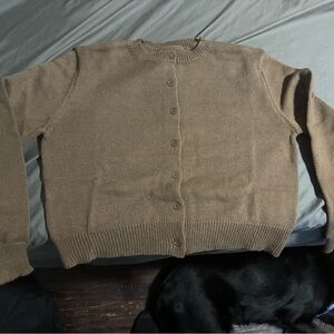 Cozy Tan Knit Cardigan